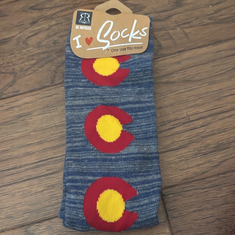 Robin Ruth Blue and Red Casual Socks